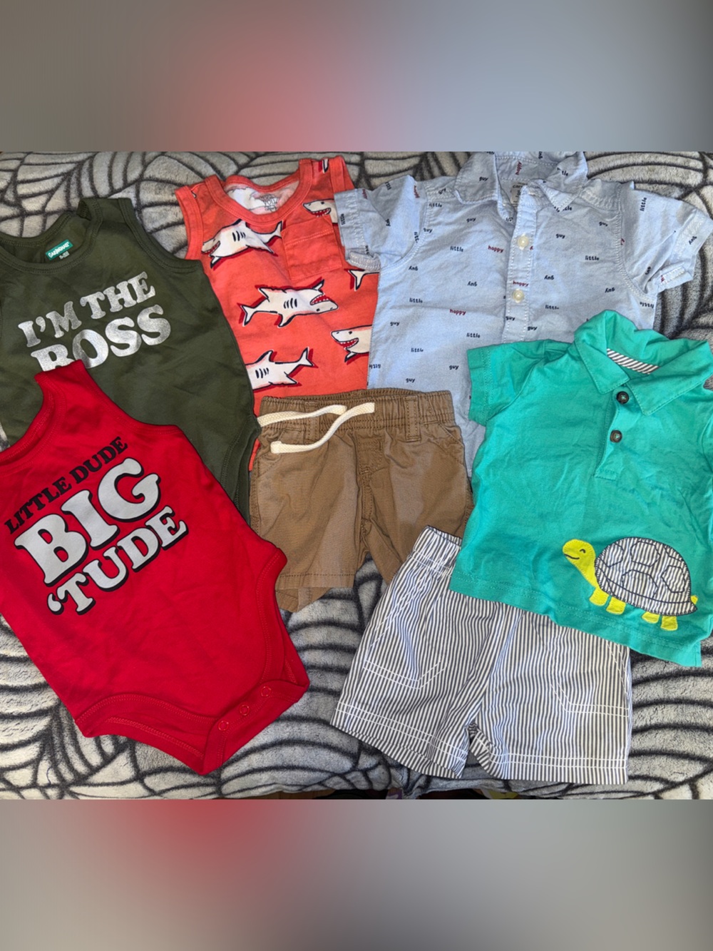 Summer Baby Bundle 3 Months - 2 Shorts, 2 Bodysuits + 3 Tops